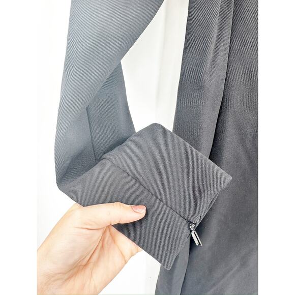 Max Mara Black Onore Long Sleeve Jersey Midi Dress Size 12 - Picture 9 of 10